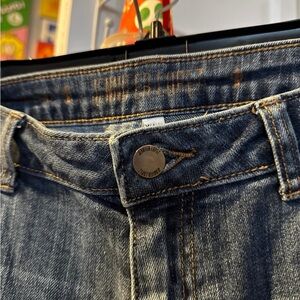 Jennifer Lopez Blue Boyfriend Jeans with Distressed Details Size 8